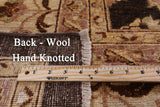 Brown Chobi Peshawar Handmade Wool Area Rug - 9' 10" x 13' 10" - Golden Nile