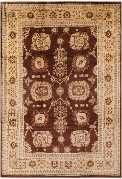 Peshawar Handmade Wool Area Rug - 9' 10" X 14' 3" - Golden Nile