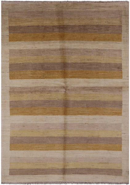 Persian Gabbeh Hand Knotted Wool Rug - 5' 8" X 8' 1" - Golden Nile