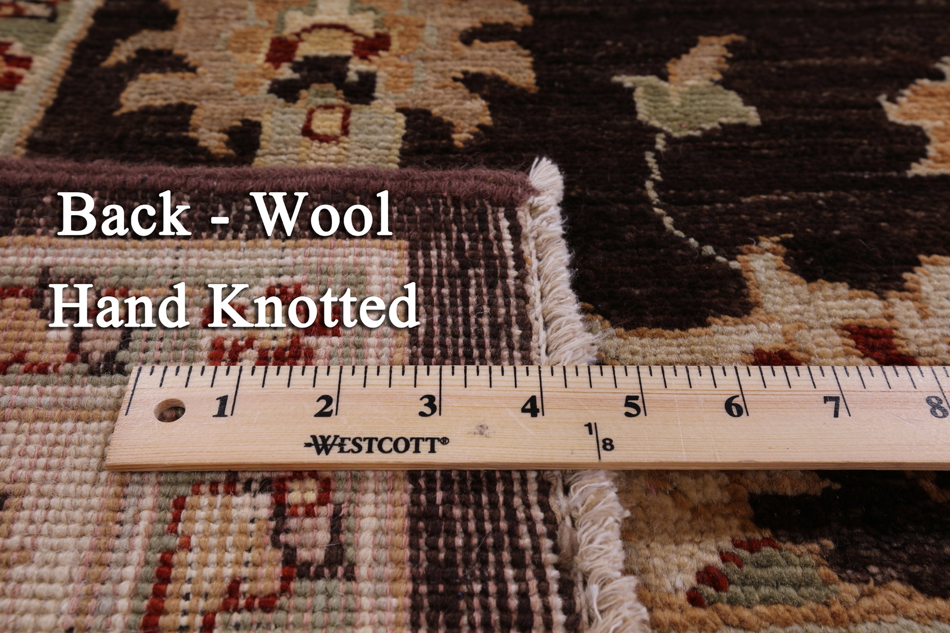 Brown Chobi Peshawar Hand Knotted Wool Area Rug - 6' 1" X 9' 2" - Golden Nile