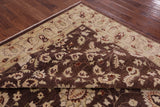 Brown Chobi Peshawar Handmade Wool Area Rug - 8' 1" X 9' 10" - Golden Nile