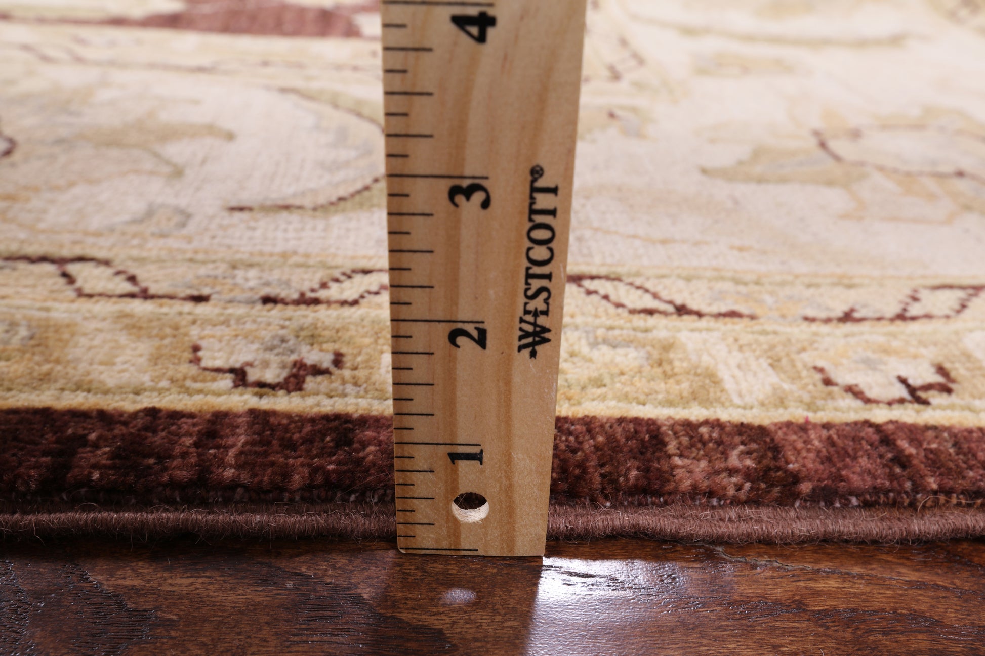 Brown Chobi Peshawar Hand Knotted Wool Area Rug - 6' 0" X 9' 2" - Golden Nile