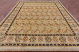 Ivory William Morris Handmade Wool Area Rug - 8' 10" x 11' 10" - Golden Nile