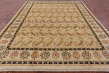 Ivory William Morris Handmade Wool Area Rug - 8' 10" x 11' 10" - Golden Nile