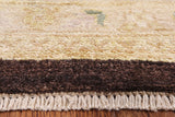 Brown Chobi Peshawar Handmade Wool Area Rug - 10' 1" X 13' 1" - Golden Nile