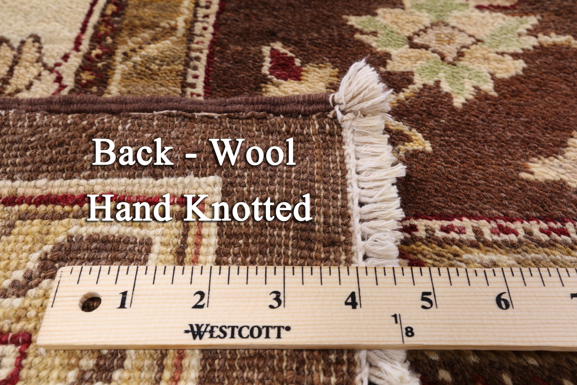 Brown Chobi Peshawar Hand Knotted Area Rug - 8' 7" X 12' 3" - Golden Nile