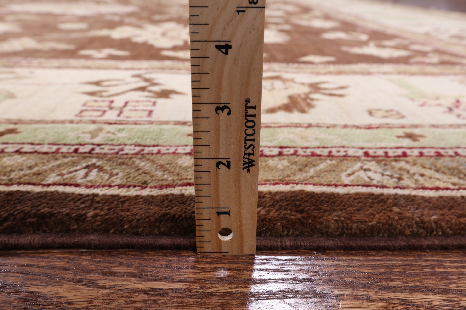 Brown Chobi Peshawar Hand Knotted Area Rug - 8' 7" X 12' 3" - Golden Nile