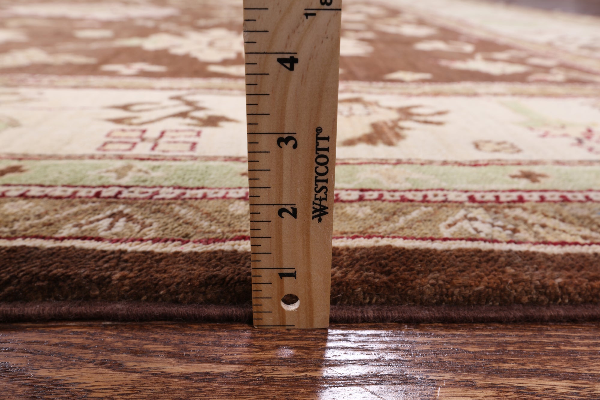 Brown Chobi Peshawar Hand Knotted Area Rug - 8' 7" X 12' 3" - Golden Nile