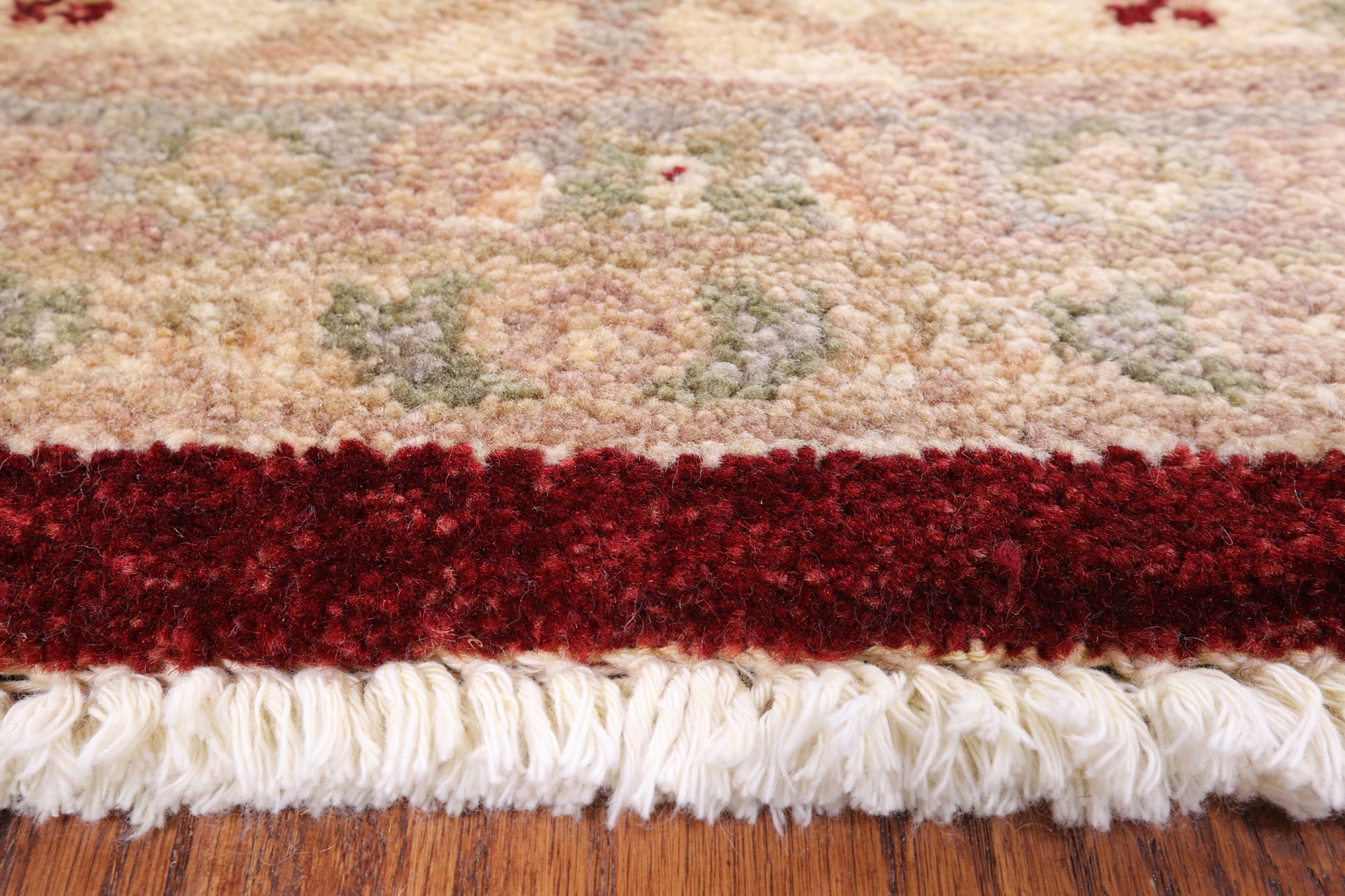 Red Chobi Peshawar Handmade Wool Area Rug - 6' 7" X 9' 8" - Golden Nile
