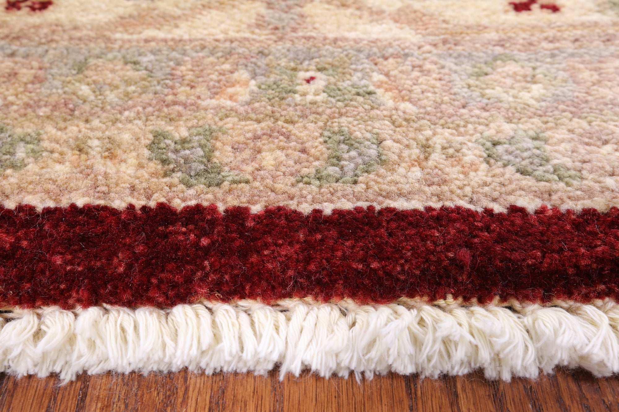 Red Chobi Peshawar Handmade Wool Area Rug - 6' 7" X 9' 8" - Golden Nile