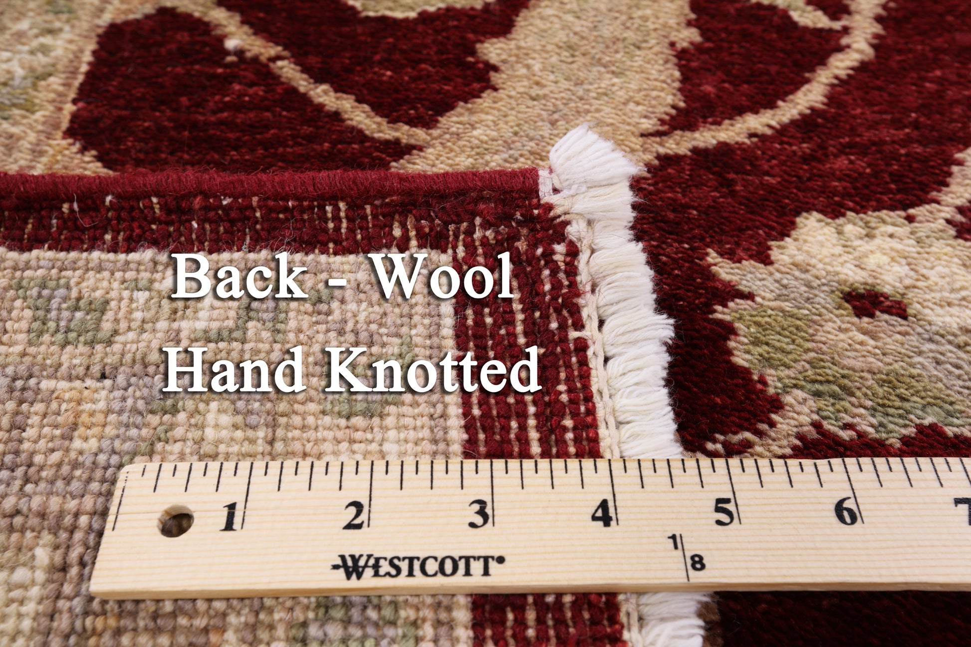 Red Chobi Peshawar Handmade Wool Area Rug - 6' 7" X 9' 8" - Golden Nile