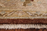Brown Chobi Peshawar Hand Knotted Wool Area Rug - 6' 0" X 8' 9" - Golden Nile