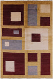 Persian Gabbeh Handmade Wool Rug - 6' 8" X 9' 9" - Golden Nile