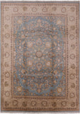 Blue Peshawar Handmade Wool Rug - 9' 1" X 12' 6" - Golden Nile