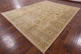 Chobi Peshawar Handmade Wool Area Rug - 9' 3" X 12' 3" - Golden Nile