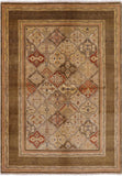 Chobi Peshawar Handmade Wool Rug - 6' 1" X 8' 7" - Golden Nile