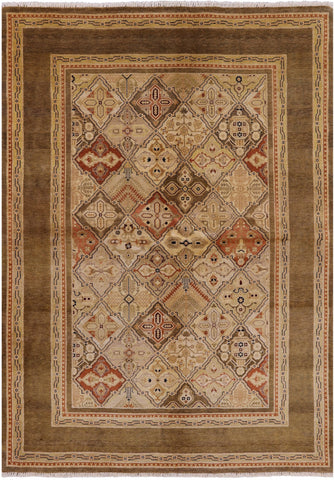 Chobi Peshawar Handmade Wool Rug - 6' 1