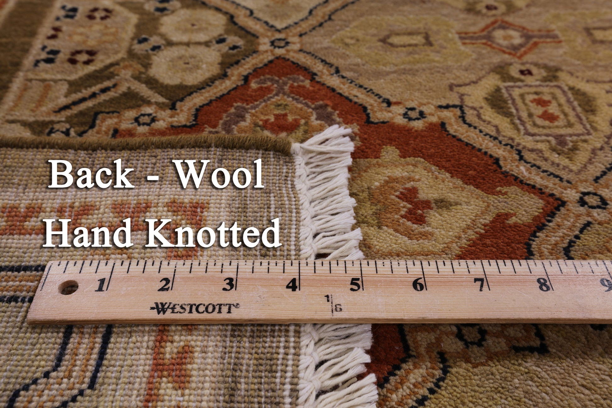 Chobi Peshawar Handmade Wool Rug - 6' 1" X 8' 7" - Golden Nile