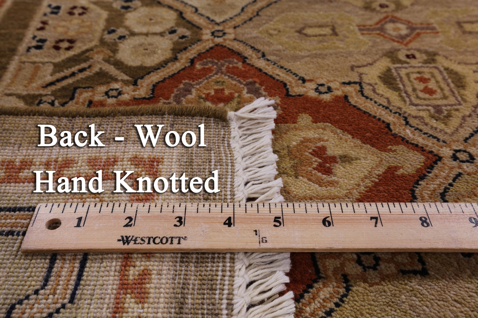 Chobi Peshawar Handmade Wool Rug - 6' 1" X 8' 7" - Golden Nile