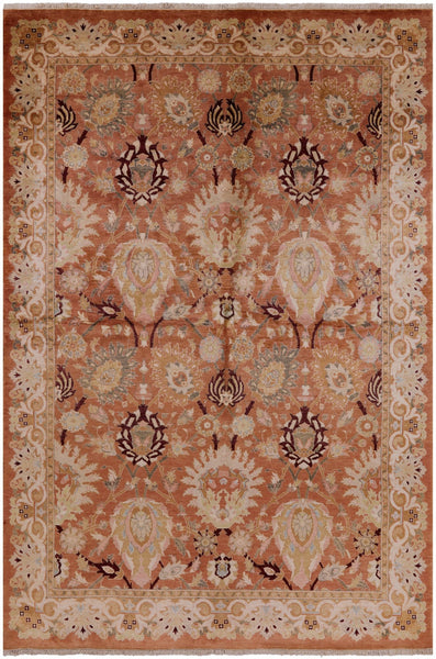 Chobi Peshawar Hand Knotted Wool Rug - 6' 0" X 8' 10" - Golden Nile