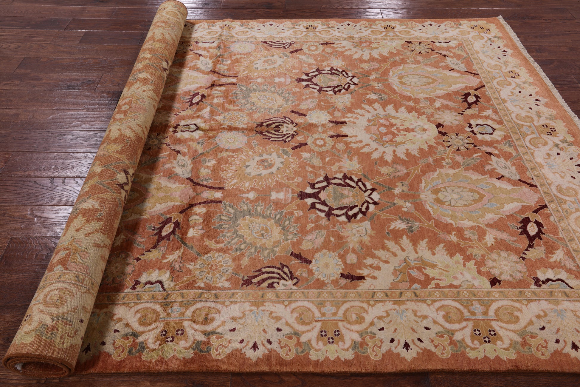 Chobi Peshawar Hand Knotted Wool Rug - 6' 0" X 8' 10" - Golden Nile