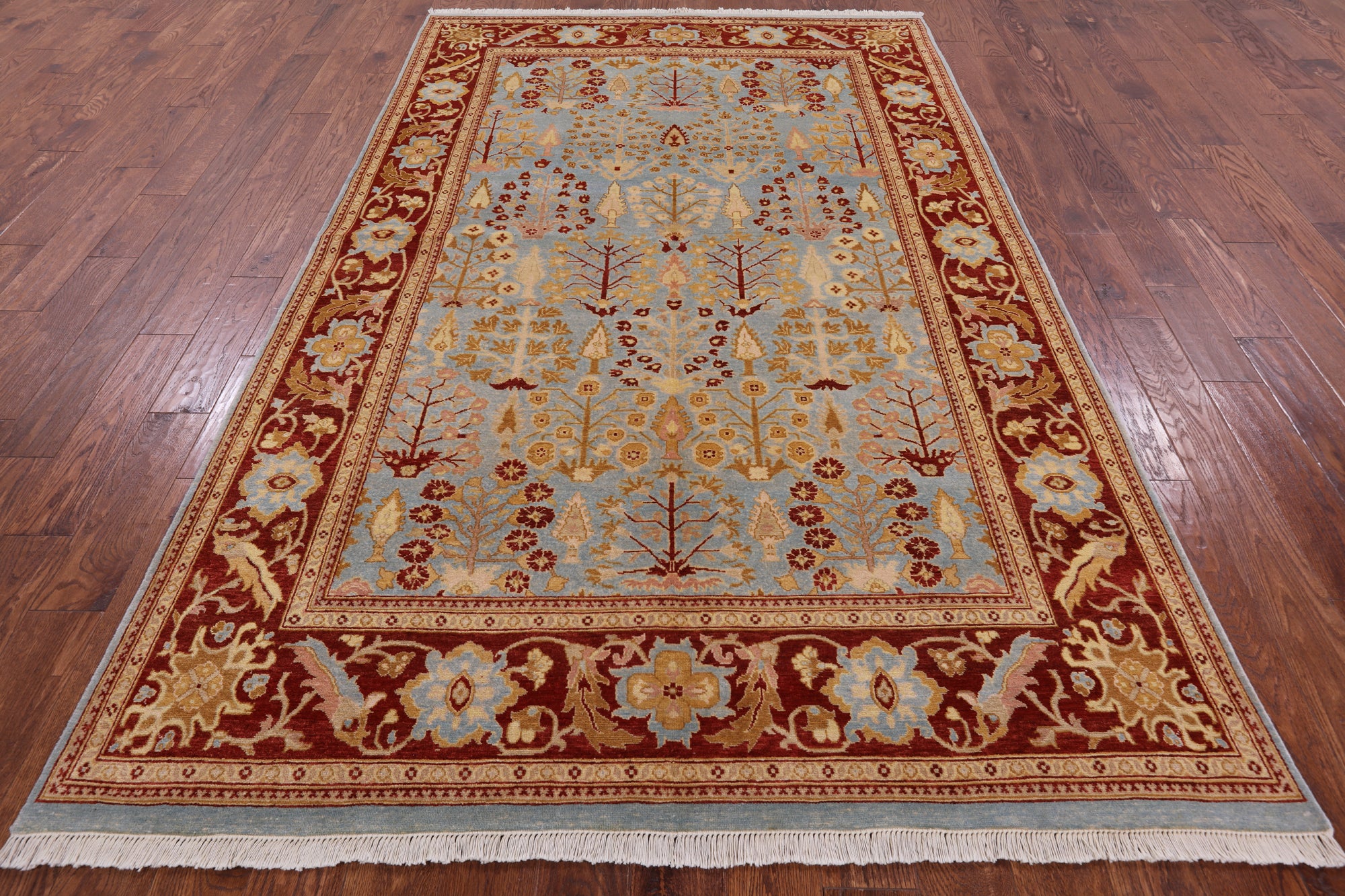 Chobi Peshawar Wool Area Rug - 5' 10" X 9' 6" - Golden Nile