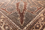 Brown Chobi Peshawar Handmade Wool Rug - 8' 1" X 10' 3" - Golden Nile