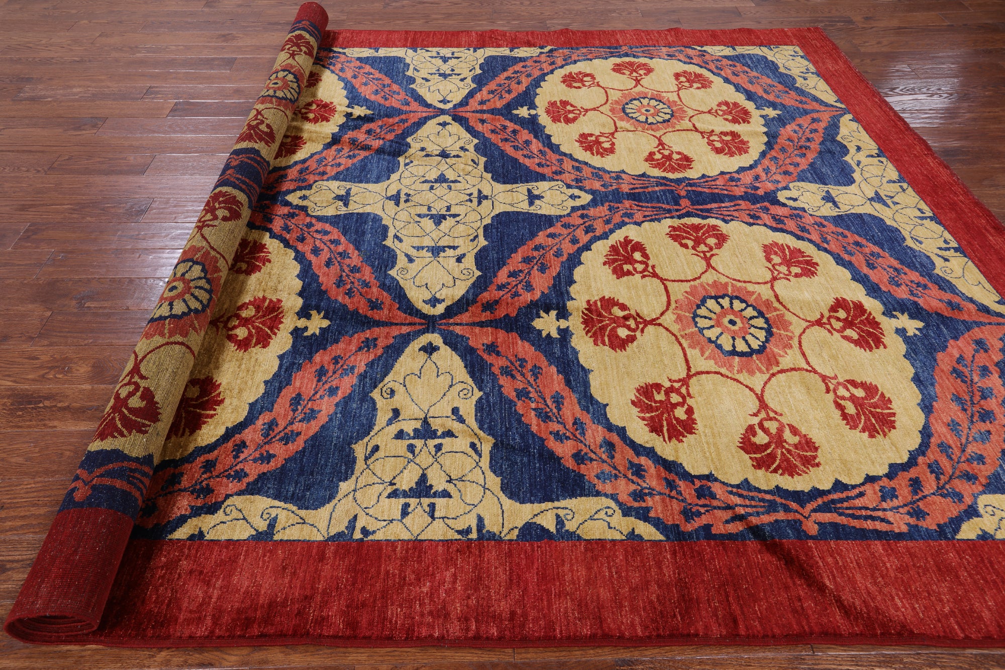 Peshawar Hand Knotted Wool Rug - 8' 8" X 11' 1" - Golden Nile
