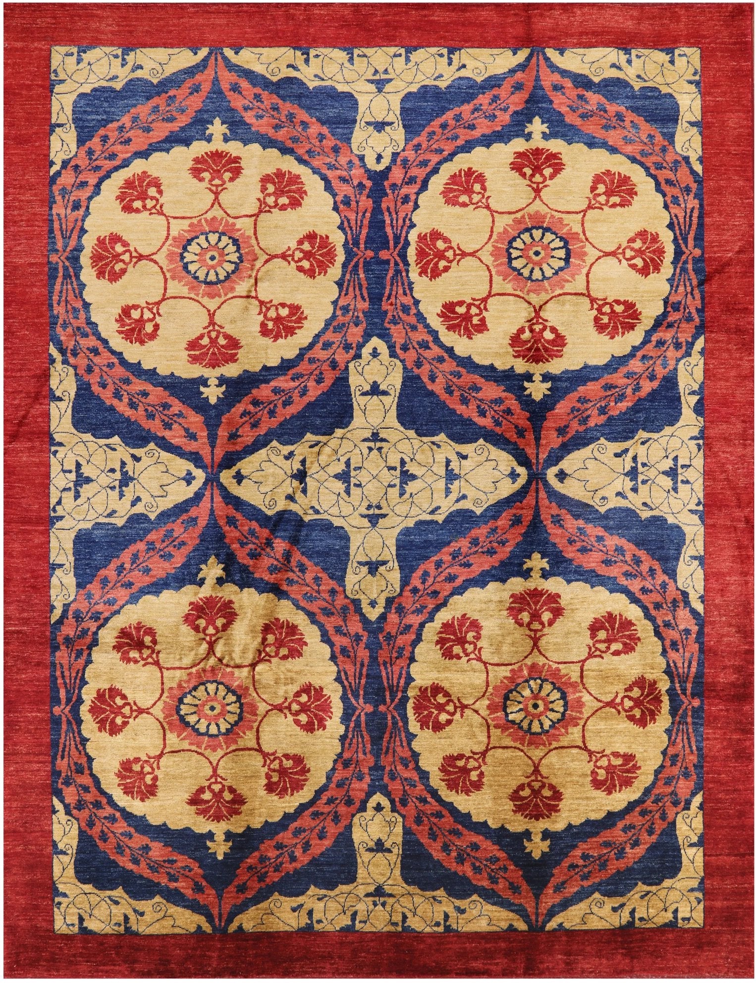 Peshawar Hand Knotted Wool Rug - 8' 8" X 11' 1" - Golden Nile