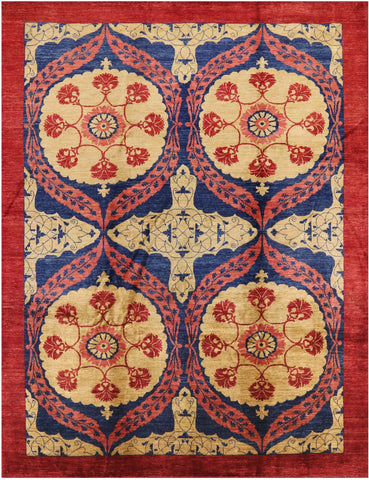 Peshawar Hand Knotted Wool Rug - 8' 8