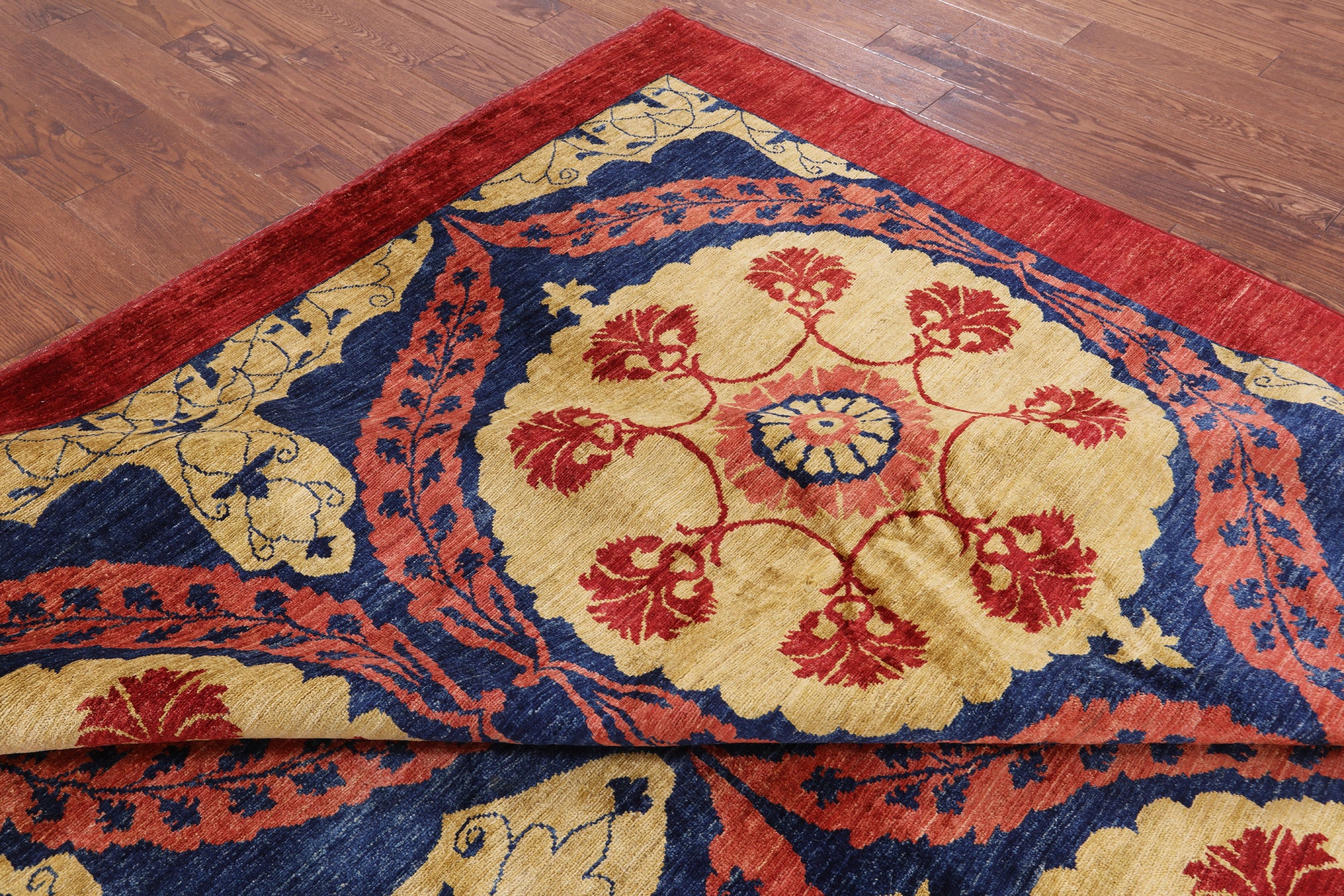 Peshawar Hand Knotted Wool Rug - 8' 8" X 11' 1" - Golden Nile