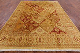 Peshawar Handmade Wool Area Rug - 8' 2" x 10' 5" - Golden Nile