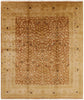 Signed Chobi Peshawar Handmade Wool Rug - 8' 1" x 9' 6" - Golden Nile