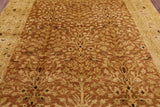 Signed Chobi Peshawar Handmade Wool Rug - 8' 1" x 9' 6" - Golden Nile