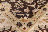 Brown Chobi Peshawar Hand Knotted Wool Rug - 8' 3" X 10' 3" - Golden Nile