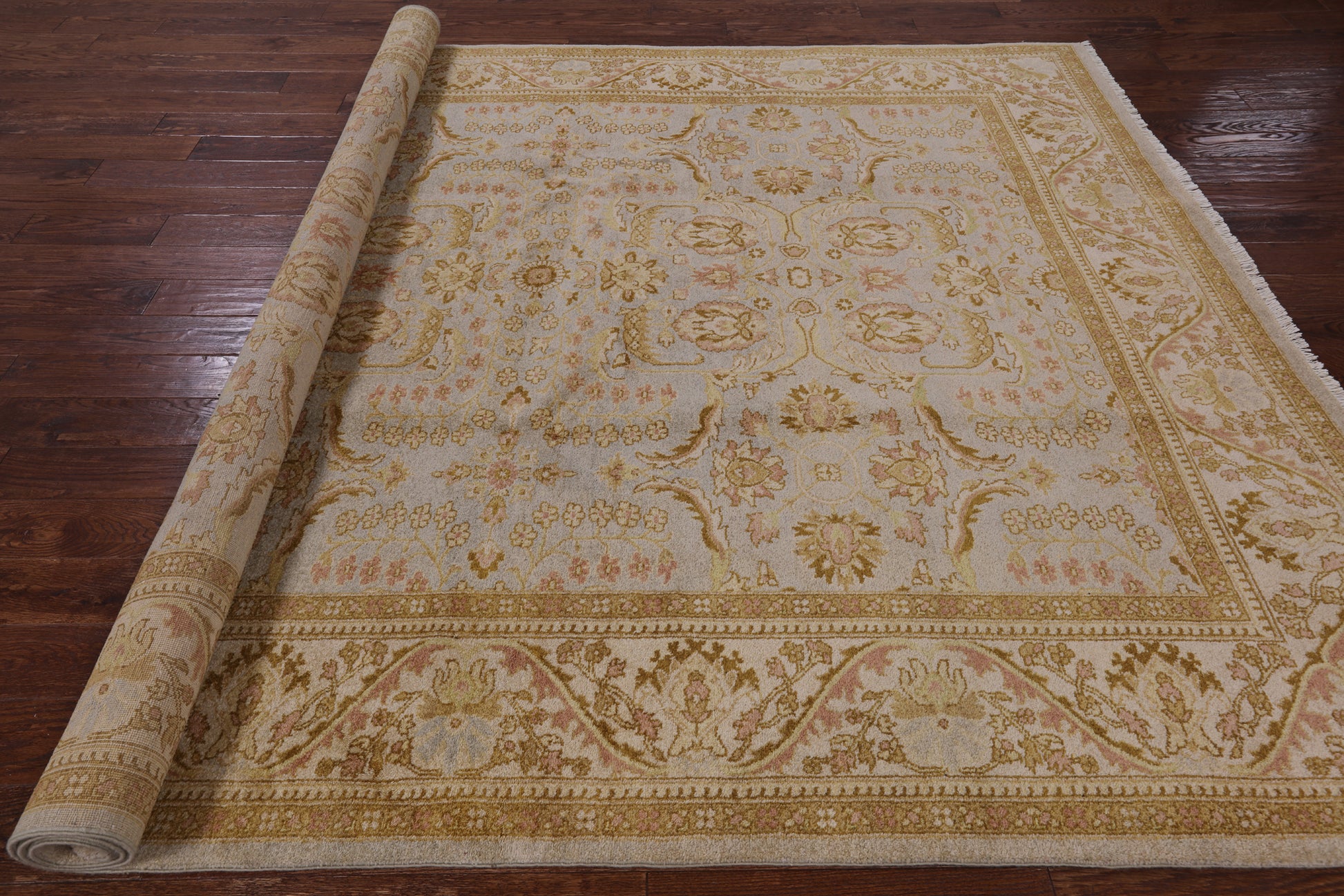 Chobi Peshawar Hand Knotted Wool Rug - 8' 2" X 10' 1" - Golden Nile