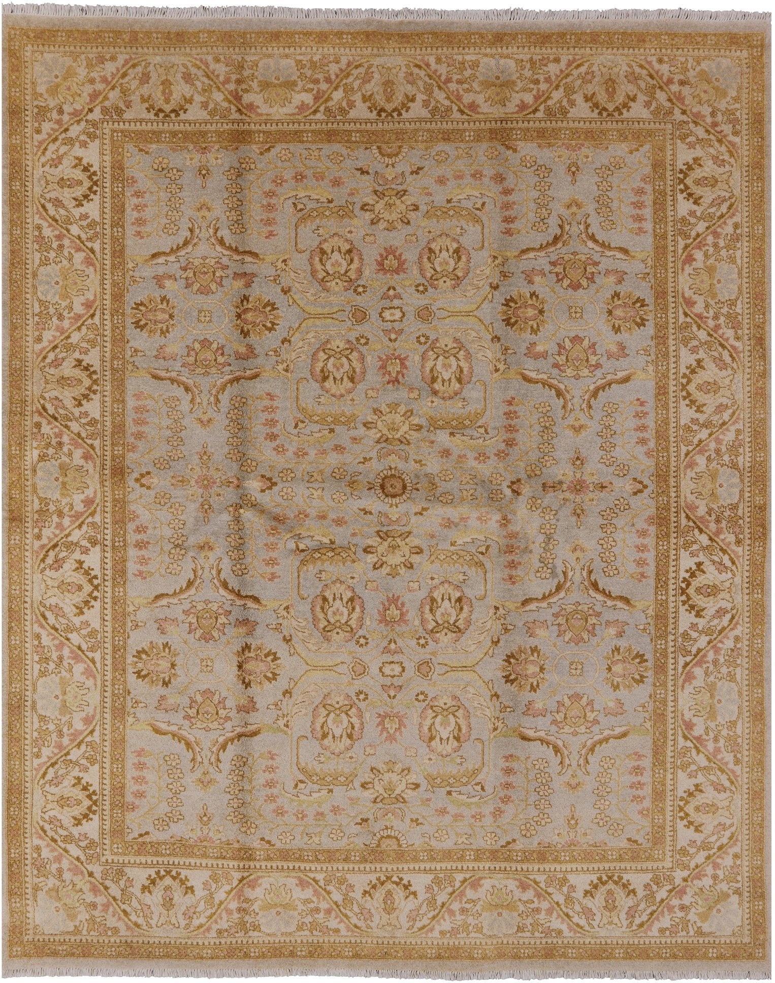 Chobi Peshawar Hand Knotted Wool Rug - 8' 2" X 10' 1" - Golden Nile