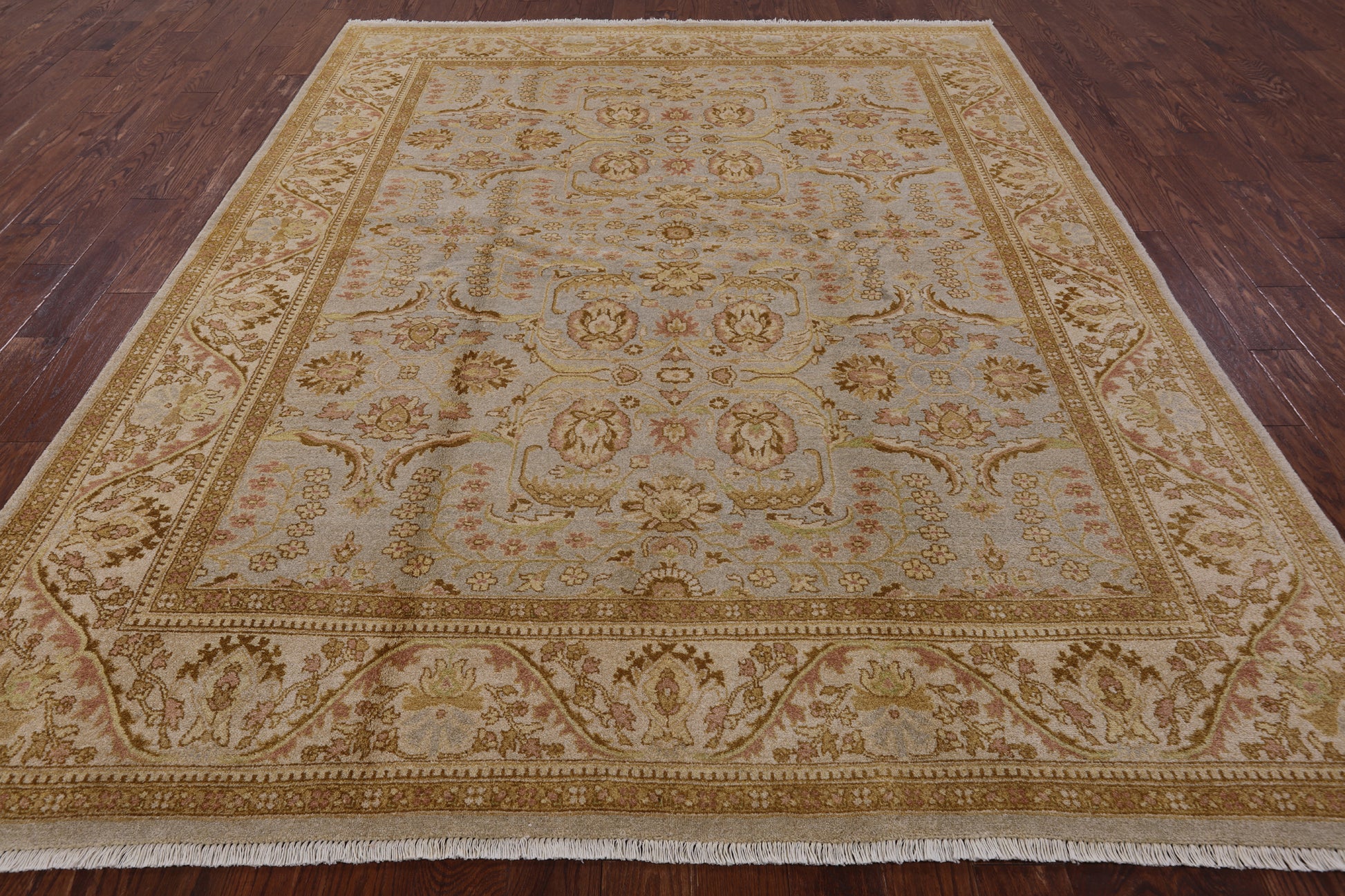 Chobi Peshawar Hand Knotted Wool Rug - 8' 2" X 10' 1" - Golden Nile