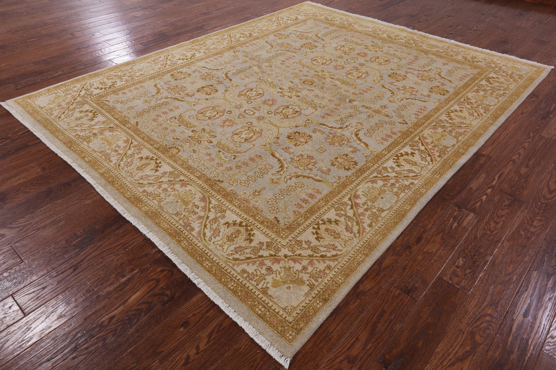 Chobi Peshawar Hand Knotted Wool Rug - 8' 2" X 10' 1" - Golden Nile