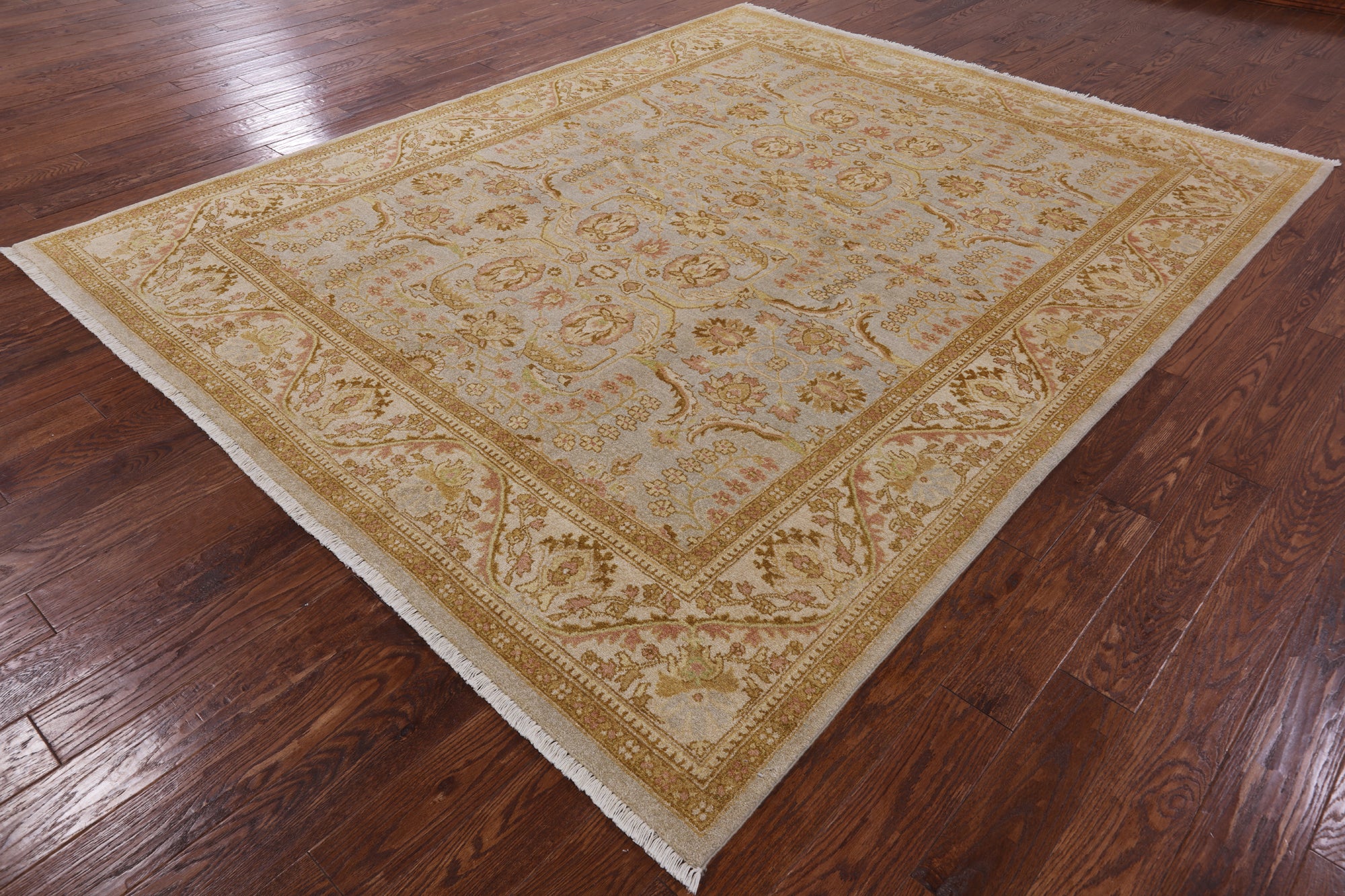 Chobi Peshawar Hand Knotted Wool Rug - 8' 2" X 10' 1" - Golden Nile