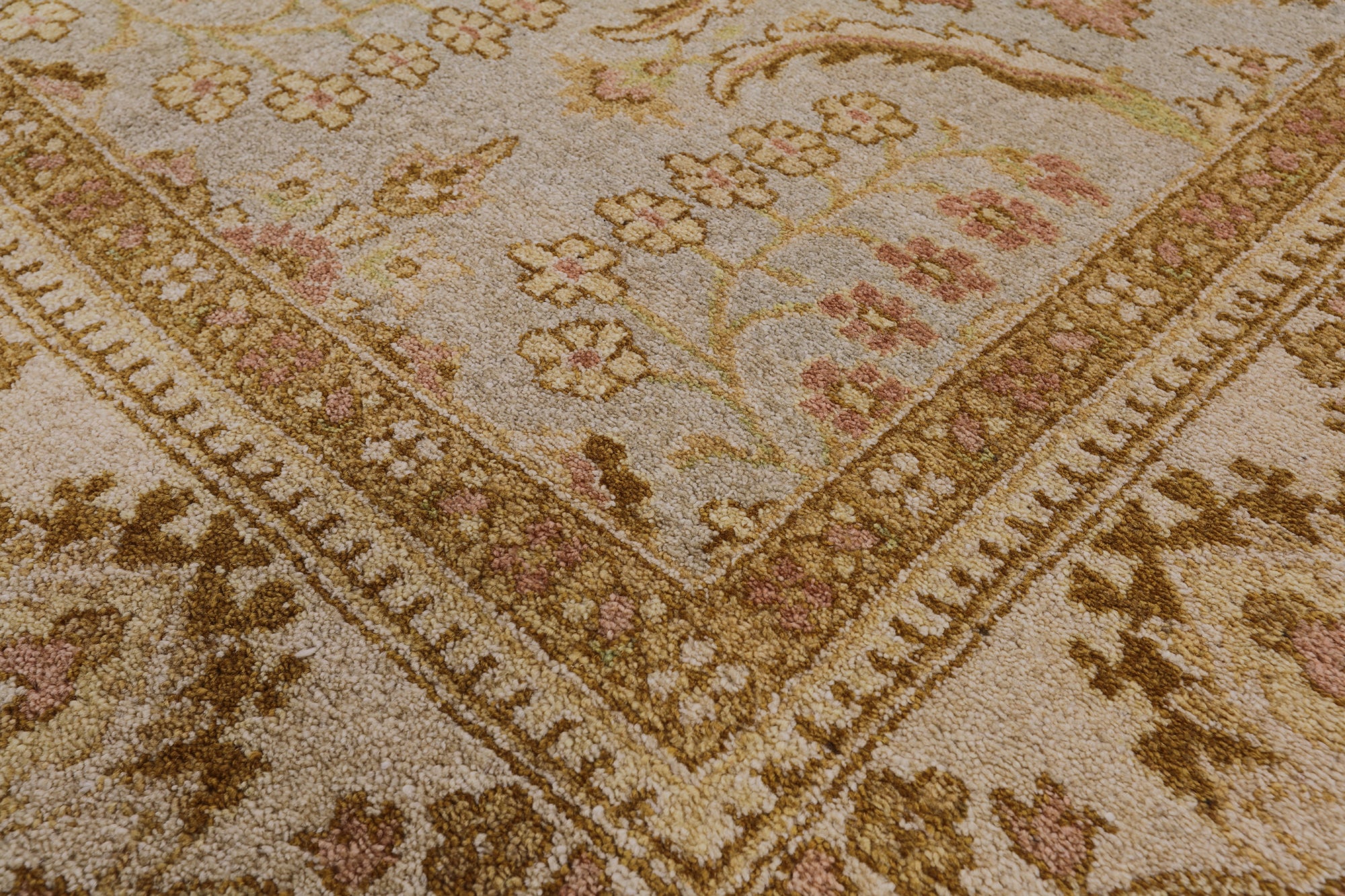 Chobi Peshawar Hand Knotted Wool Rug - 8' 2" X 10' 1" - Golden Nile