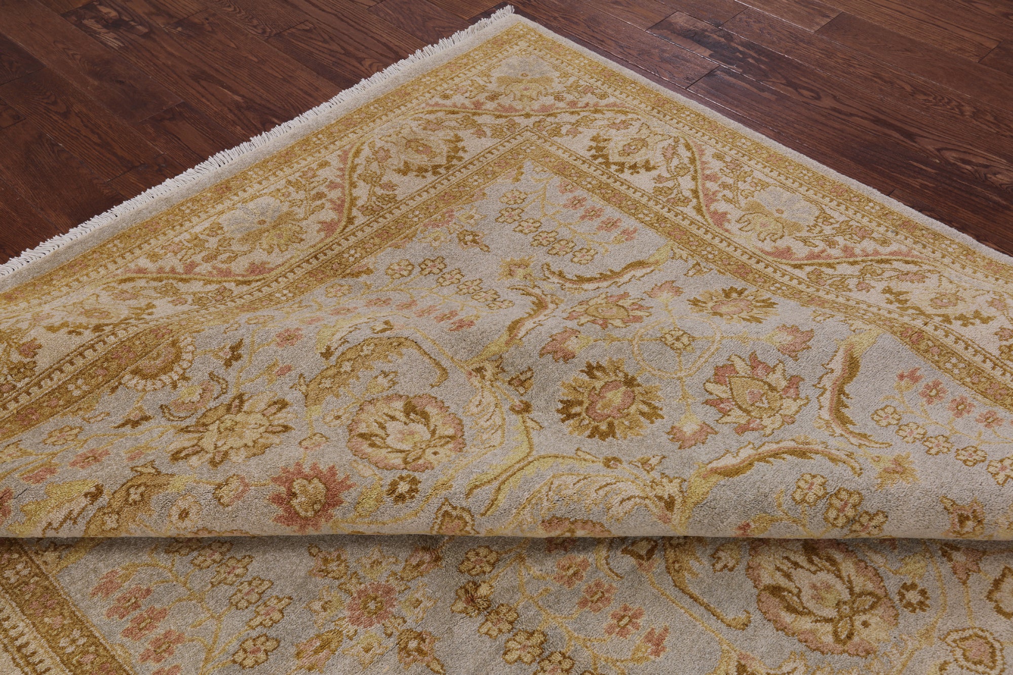 Chobi Peshawar Hand Knotted Wool Rug - 8' 2" X 10' 1" - Golden Nile
