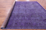 Purple Persian Overdyed Hand Knotted Wool Area Rug - 9' 10" X 12' 8" - Golden Nile