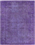 Purple Persian Overdyed Hand Knotted Wool Area Rug - 9' 10" X 12' 8" - Golden Nile