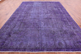 Purple Persian Overdyed Hand Knotted Wool Area Rug - 9' 10" X 12' 8" - Golden Nile