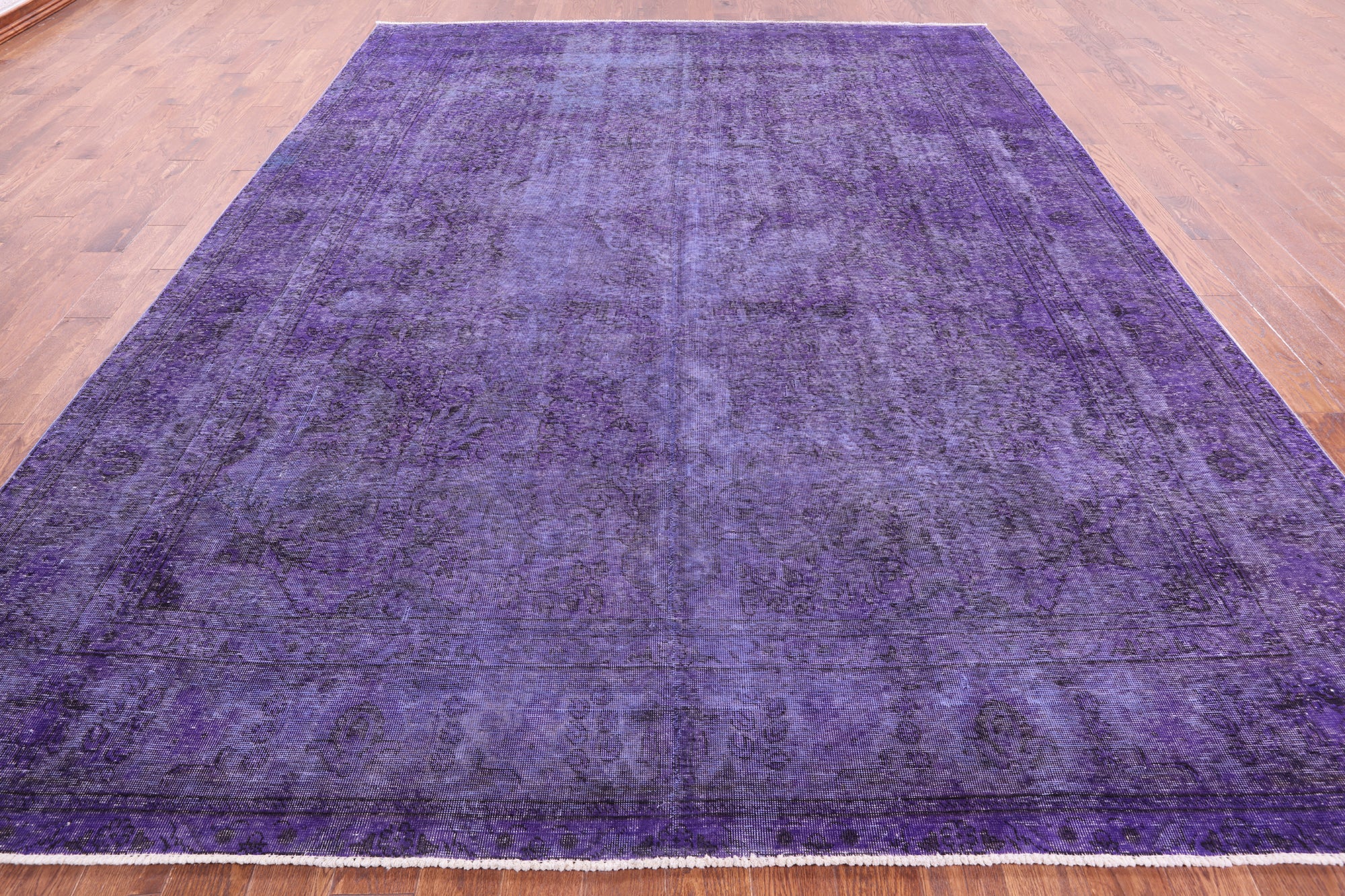 Purple Persian Overdyed Hand Knotted Wool Area Rug - 9' 10" X 12' 8" - Golden Nile