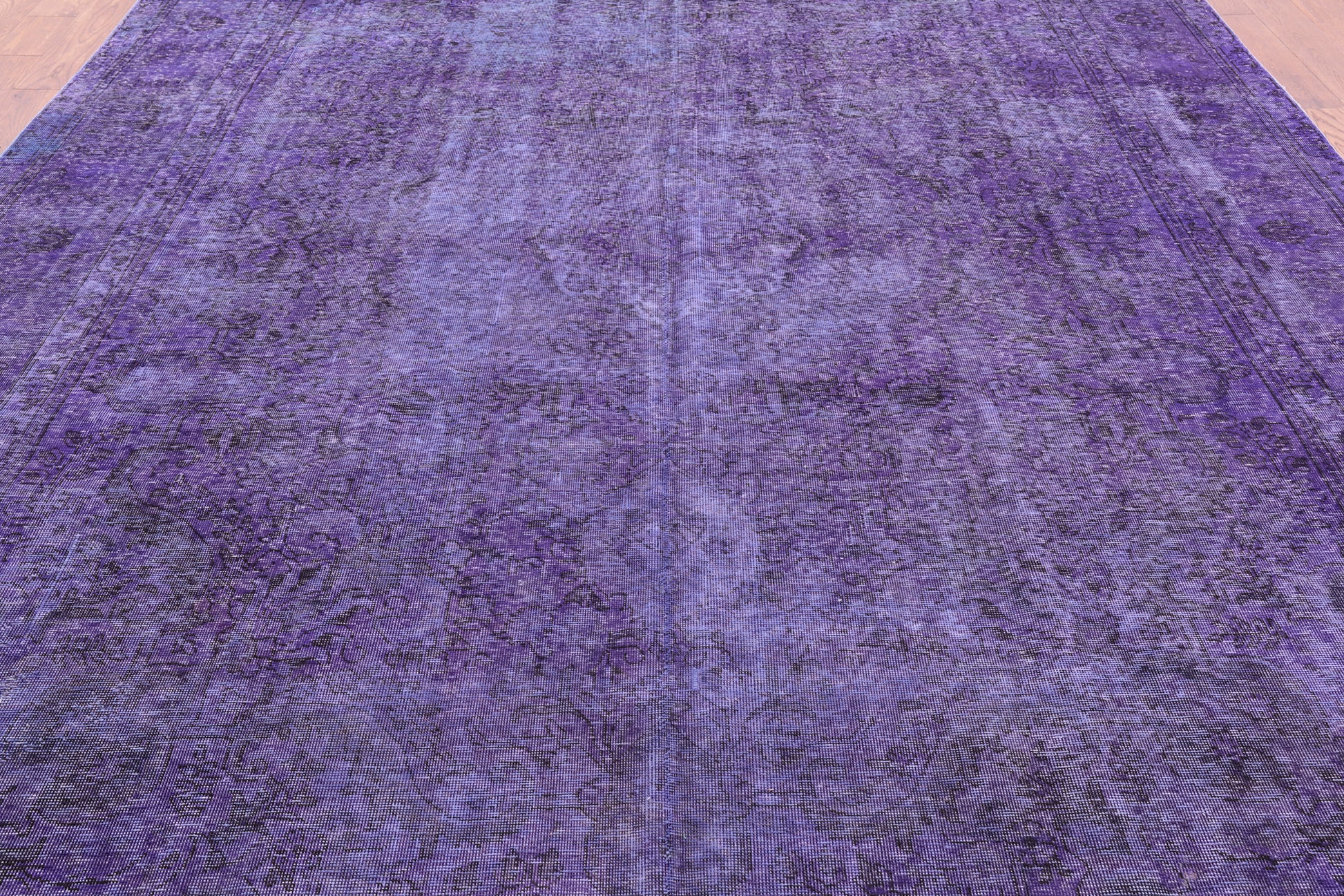 Purple Persian Overdyed Hand Knotted Wool Area Rug - 9' 10" X 12' 8" - Golden Nile