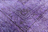 Purple Persian Overdyed Hand Knotted Wool Area Rug - 9' 10" X 12' 8" - Golden Nile