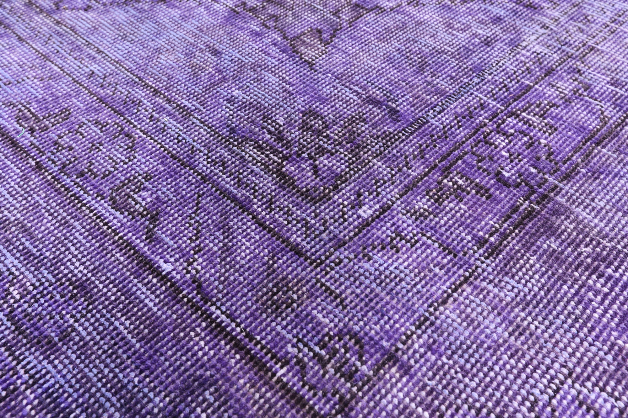 Purple Persian Overdyed Hand Knotted Wool Area Rug - 9' 10" X 12' 8" - Golden Nile