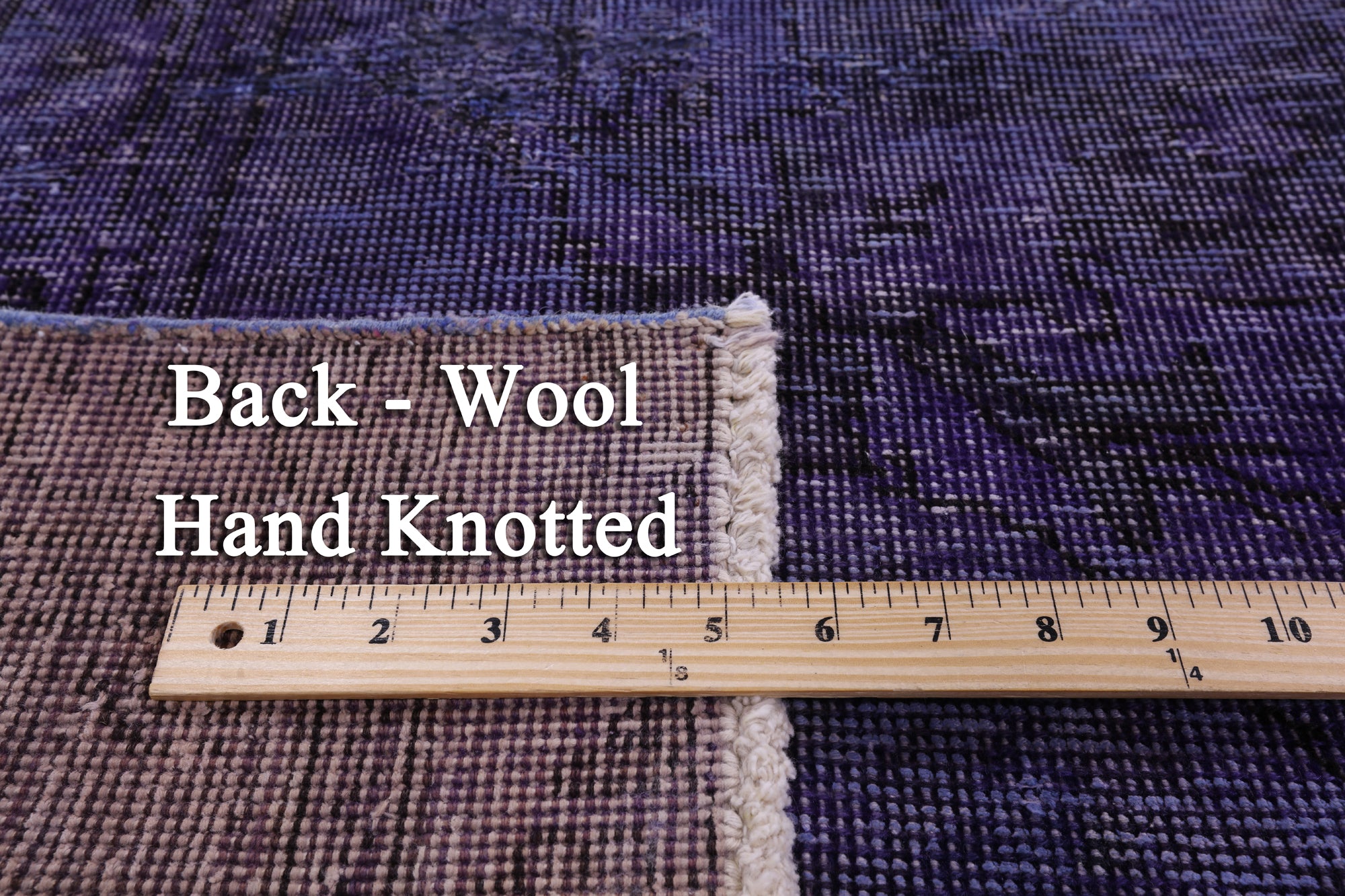 Purple Persian Overdyed Hand Knotted Wool Area Rug - 9' 10" X 12' 8" - Golden Nile